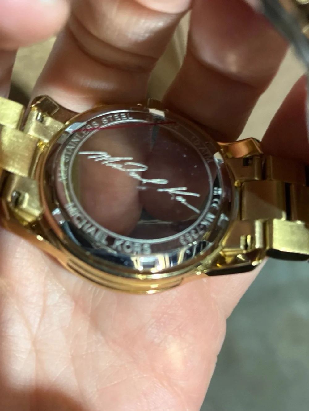 Michael Kors Gold-Tone Bracelet Watch with Bright Blue Dial